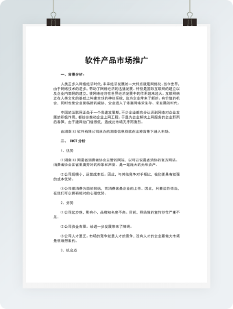 软件产品市场推广