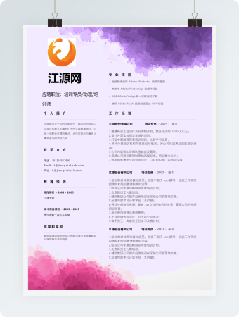 培训专员应聘个人简历