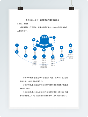 公司组织架构图word模板