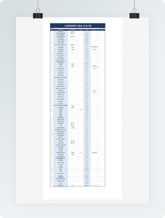 工程管理费用计算表-自动计算