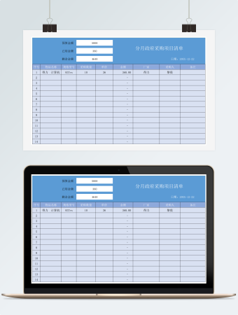 分月政府采购项目清单