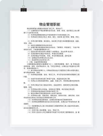 物业管理职能模板