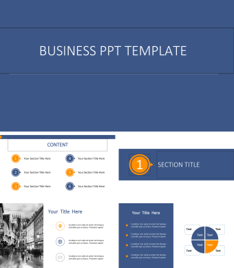 英文蓝色简约工作总结汇报PPT模板