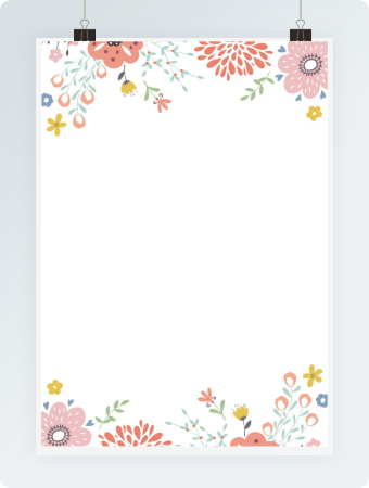 春天信纸企业办公信纸Word信纸模板