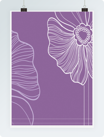 复古花朵word信纸背景模板