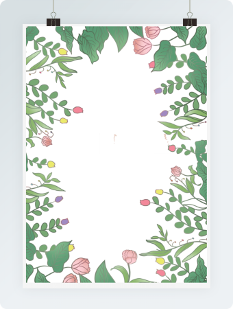 花卉风景信纸Word信纸模板