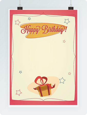 极简文艺生日word感谢信信纸背景模板