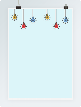 可爱小灯泡插画word感谢信信纸背景模板