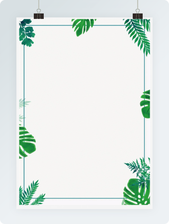 清新绿色春天word感谢信信纸背景模板