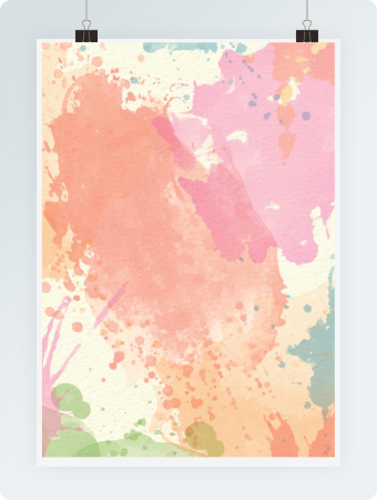 水彩Word信纸模板