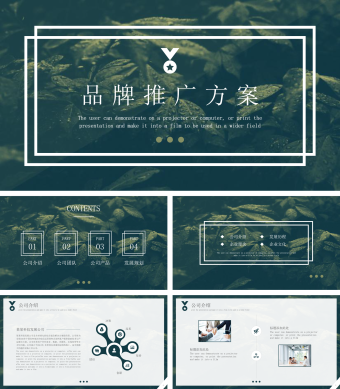 欧美风商业计划品牌推广方案PPT模板