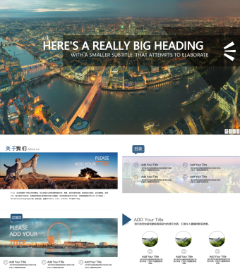 英文商务风商务总结企业宣传PPT模板