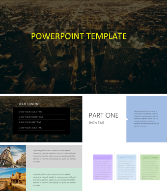 英文简约工作汇报企业宣传PPT模板