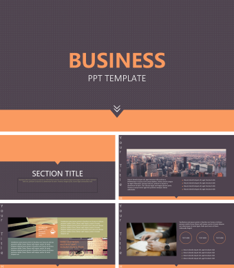 英文橙色商务总结企业宣传PPT模板