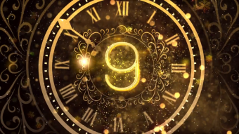 时钟倒计时金黄色