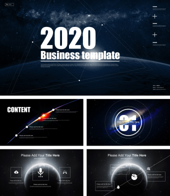 白色欧美创意商业计划书PPT模板