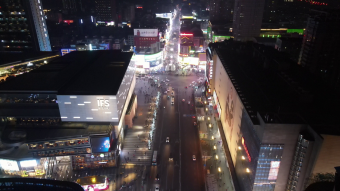 俯视视角航拍都市视频模板