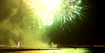 夜晚节日庆典烟花视频模板