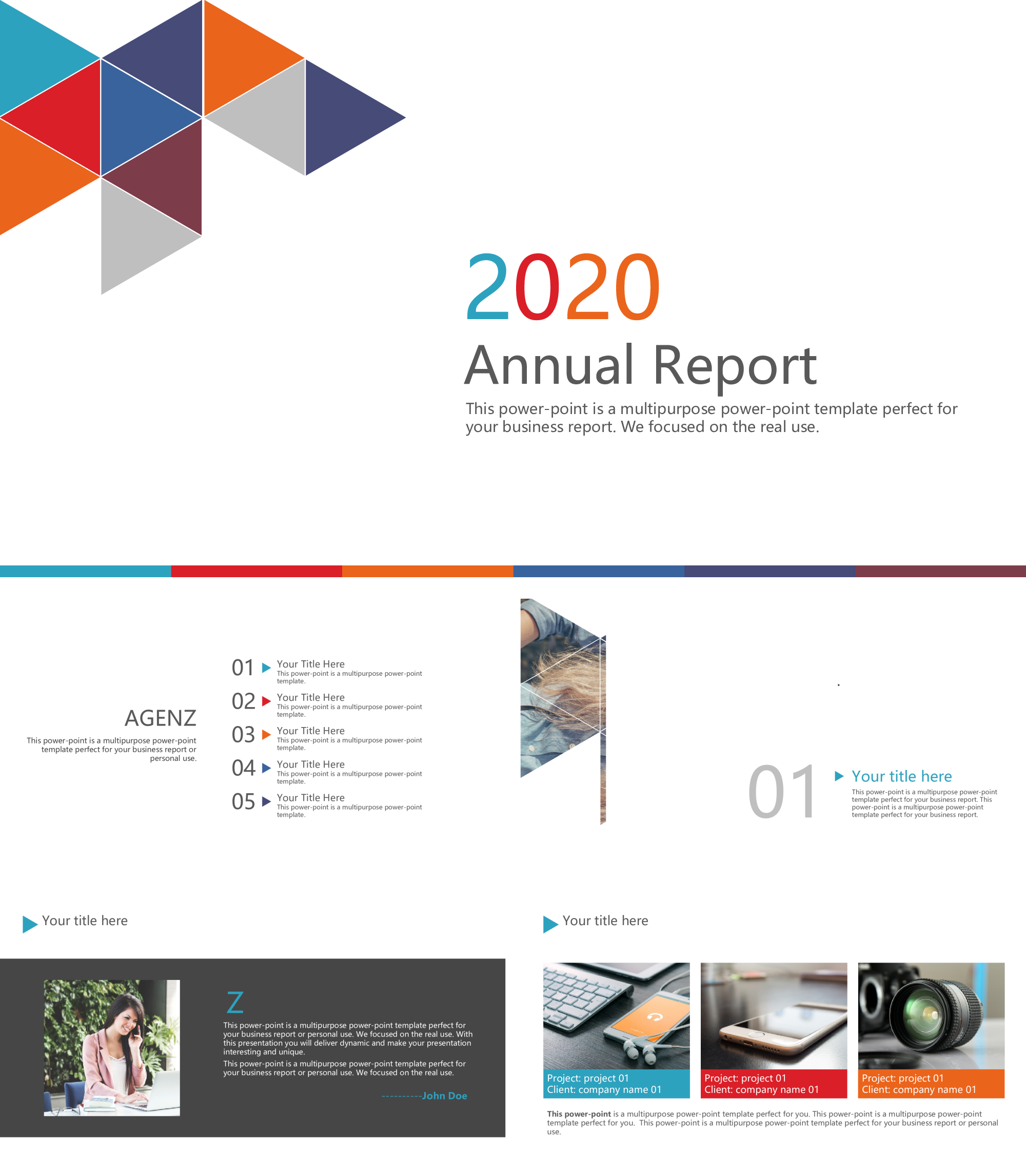 简约创意年终工作总结PPT