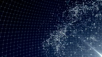 科技感-网络以球形的形式旋转