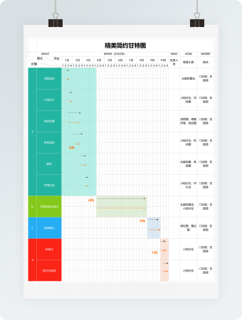 精美特色简约甘特图