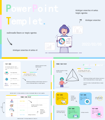 手绘清新教学课件PPT模板
