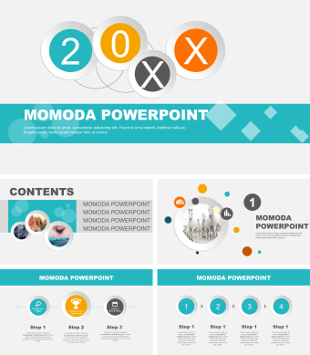 蓝色简约风商业总结PPT