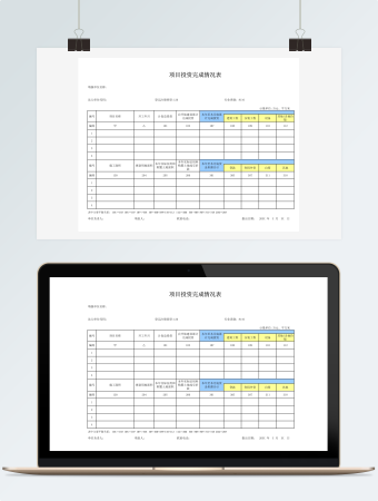 项目投资完成情况表