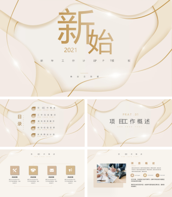 高端大气白金商务汇报PPT模板