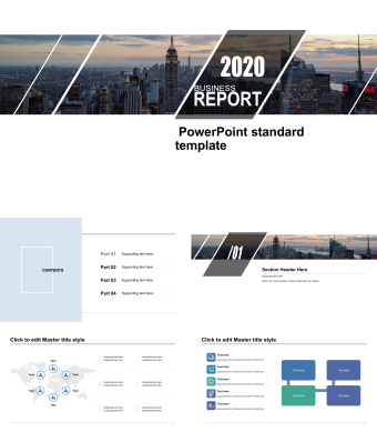 简约风年终工作总结通用PPT模板