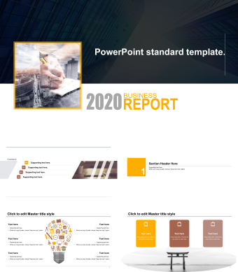商务简约扁平化工作总结PPT模板