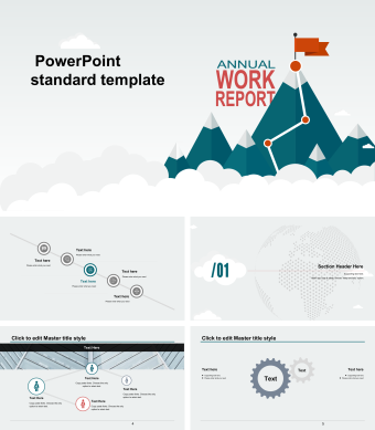 蓝色创意年终总结工作总结标准PPT模板