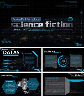 黑色创意酷炫科技行业PPT模板