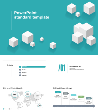蓝色扁平化商业总结年终总结PPT模板