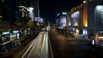 无噪点夜晚车流延时