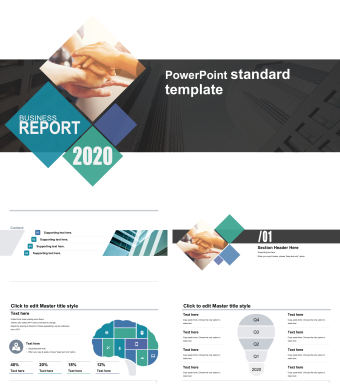 白色简约扁平化风格年终工作总结通用PPT模板