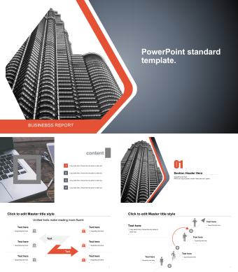 扁平化都市风格商业工作总结PPT模板