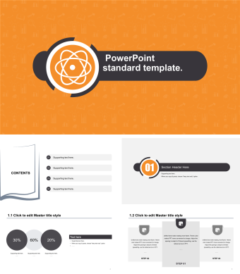 橙色封面扁平化风格工作总结PPT模板