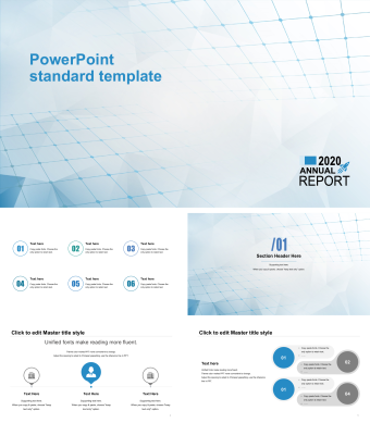 浅蓝色扁平化风格商业工作总结PPT通用模板