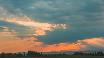 自然风景云朵火烧云延迟拍摄风景