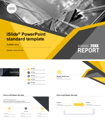 英文商务风商务通用PPT模板