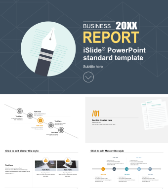 英文简约年度总结PPT模板
