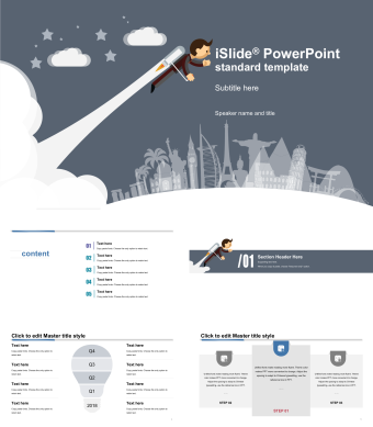 英文简约汇报总结商务通用PPT模板