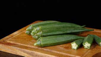 升格秋葵咖啡黄色葵花蔬菜美食食材