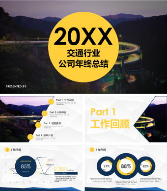 扁平化公司年终总结PPT模板