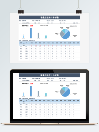 学生成绩统计分析表