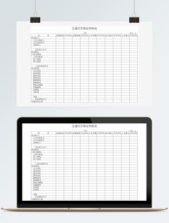 交通经营情况明细表