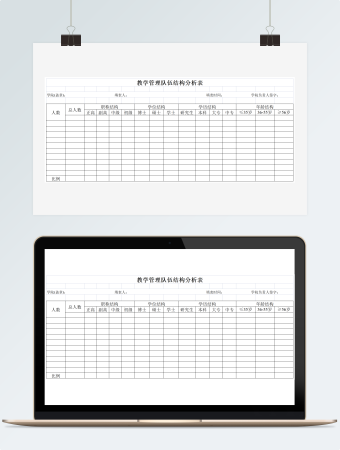 教学管理队伍结构分析表模板