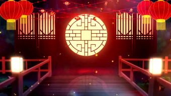 春晚背景视频AE模板