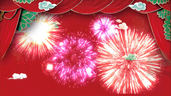 红色喜庆元宵晚会背景视频